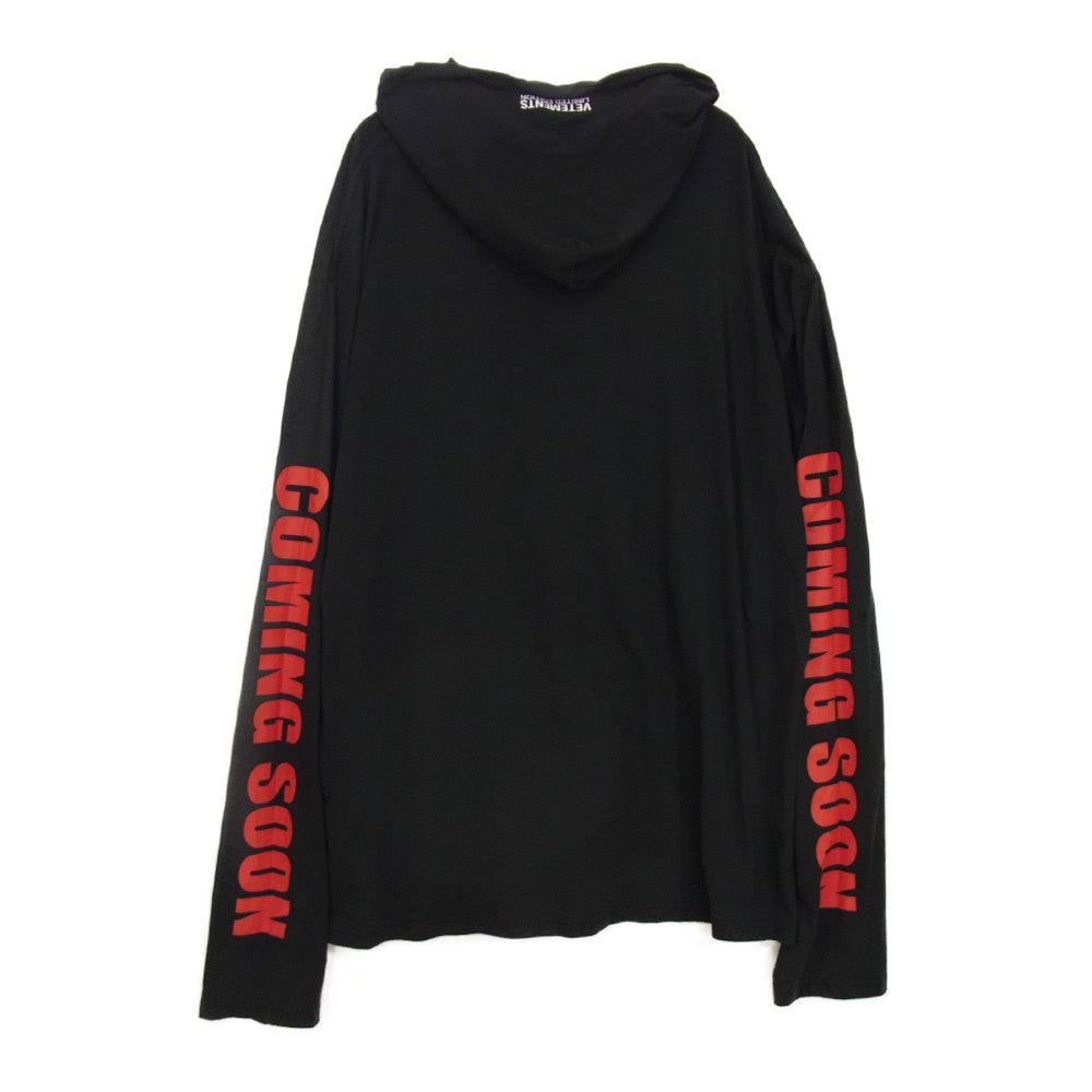 VETEMENTS ヴェトモン 20AW USW21LS019 × STAR WARS スターウォーズ ポスター プリント パーカー ブラック系 XL【中古】