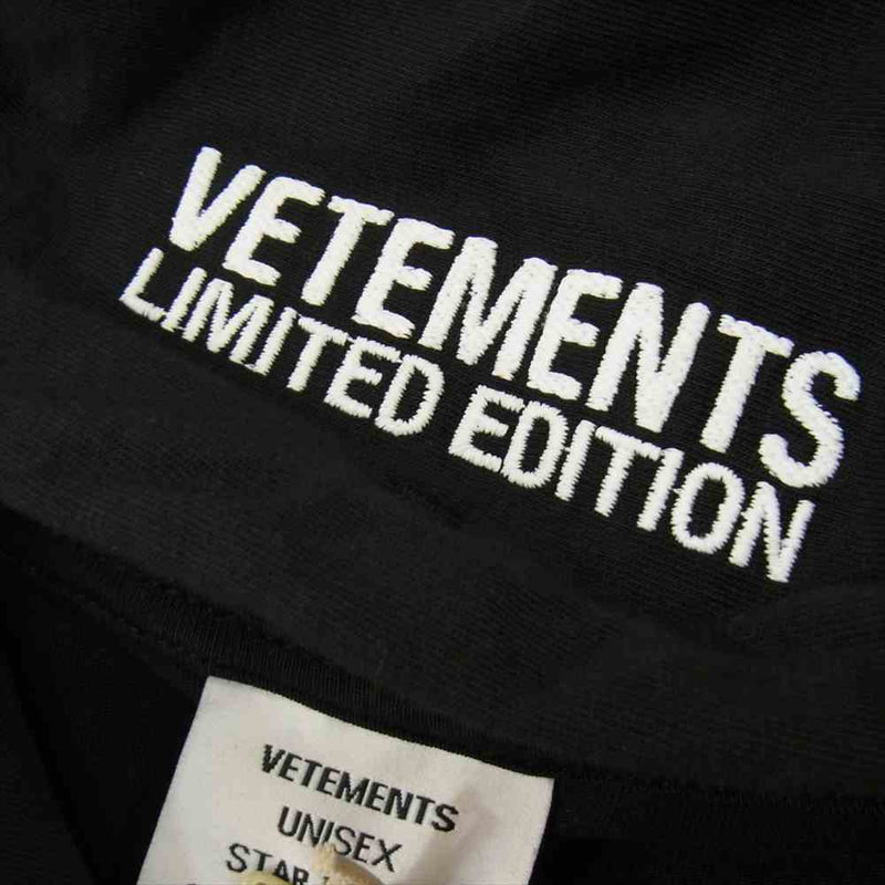 VETEMENTS ヴェトモン ×STAR WARS VSW LOGO EPISODE T-SHIRT USW21TS001×スターウォーズ ロゴプリント 半袖Tシャツ カットソー ブラック