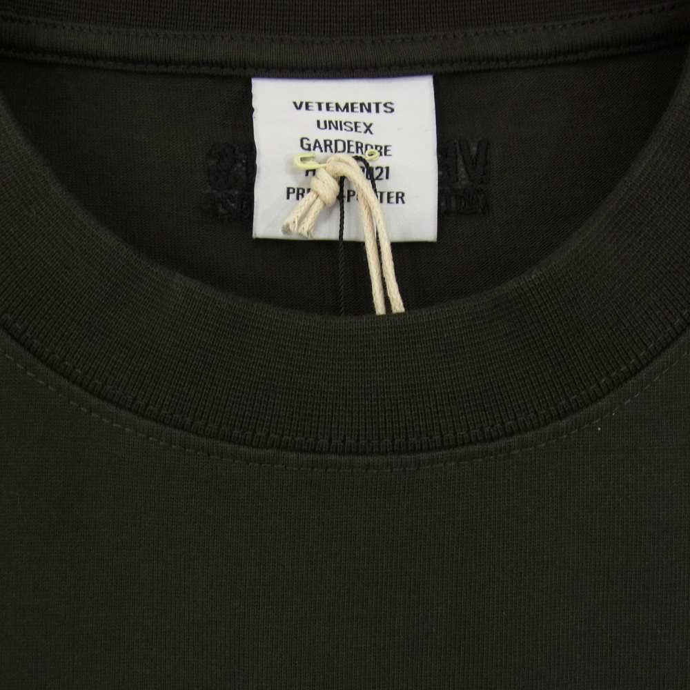 VETEMENTS ヴェトモン 20AW UAH21TR550 Metal Patch Tee メタル パッチ Tシャツ ブラック系 XL【中古】