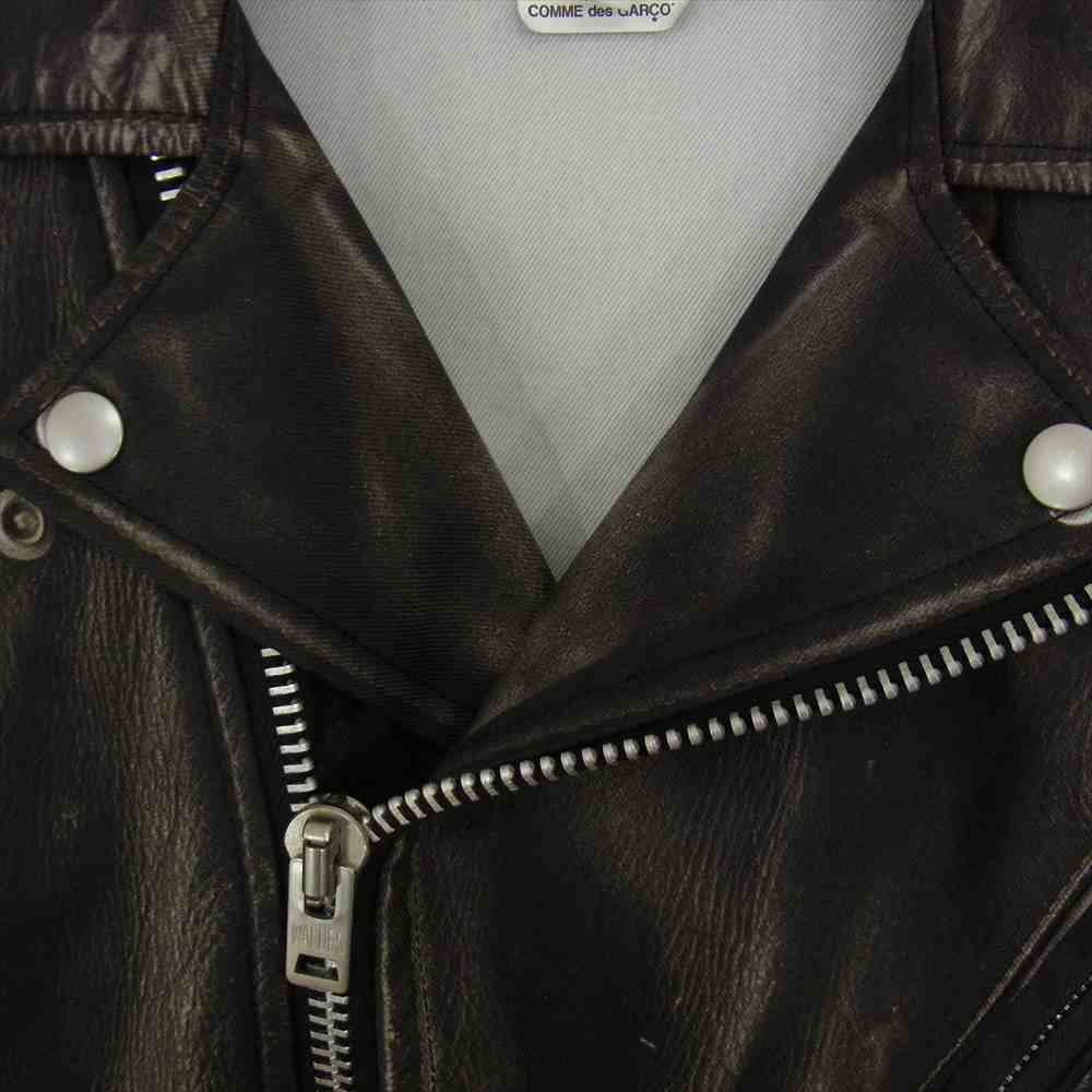 JUNYA WATANABE COMME des GARCONS ジュンヤワタナベコムデギャルソン eye × BERBERJIN ベルベルジン 22SS WI-J908 転写 ダブル ライダース ジャケット ブラック系 L【美品】【中古】