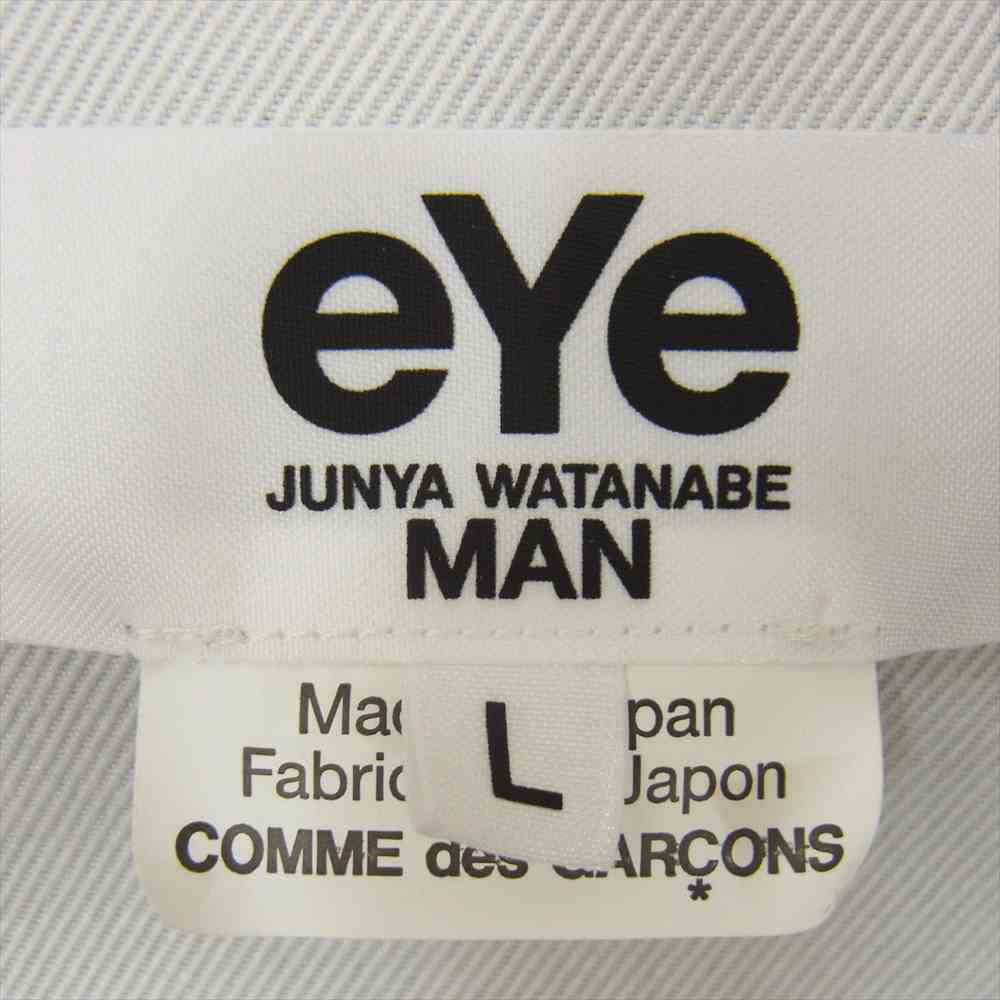 JUNYA WATANABE COMME des GARCONS ジュンヤワタナベコムデギャルソン eye × BERBERJIN ベルベルジン 22SS WI-J908 転写 ダブル ライダース ジャケット ブラック系 L【美品】【中古】