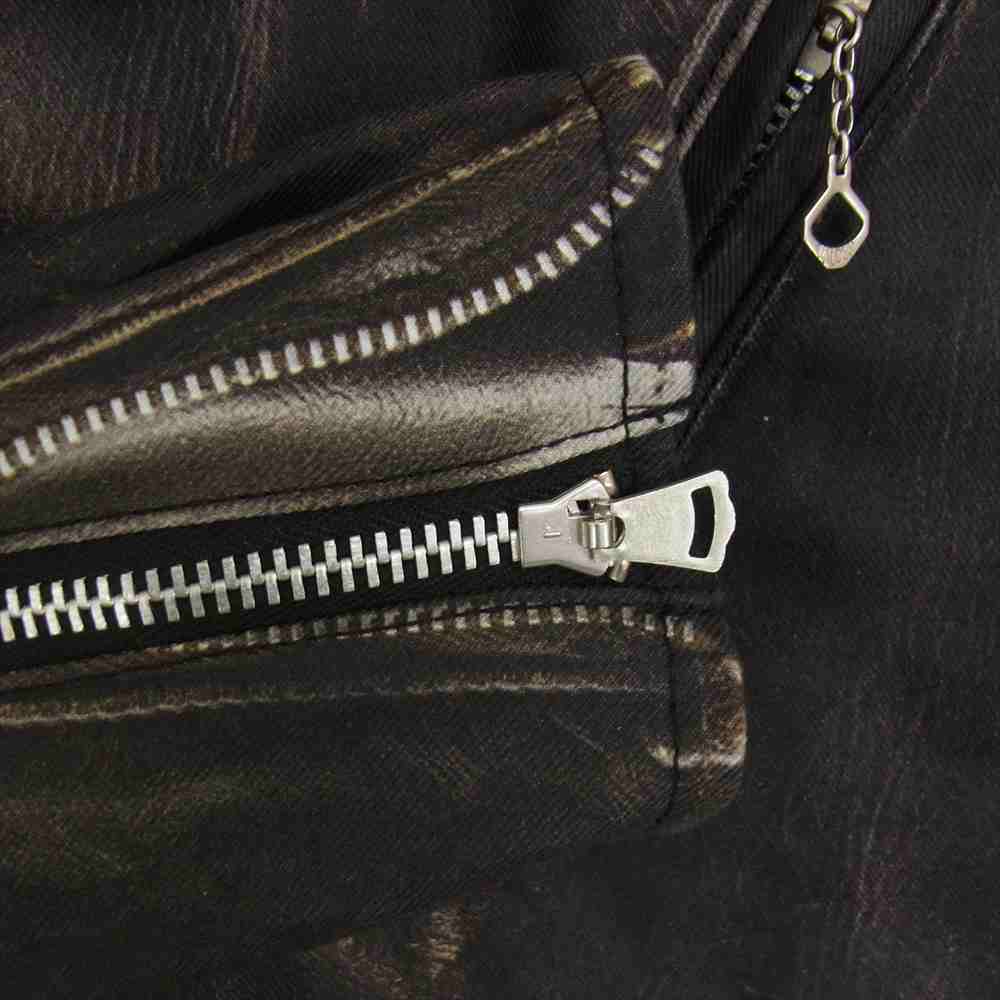 JUNYA WATANABE COMME des GARCONS ジュンヤワタナベコムデギャルソン eye × BERBERJIN ベルベルジン 22SS WI-J908 転写 ダブル ライダース ジャケット ブラック系 L【美品】【中古】