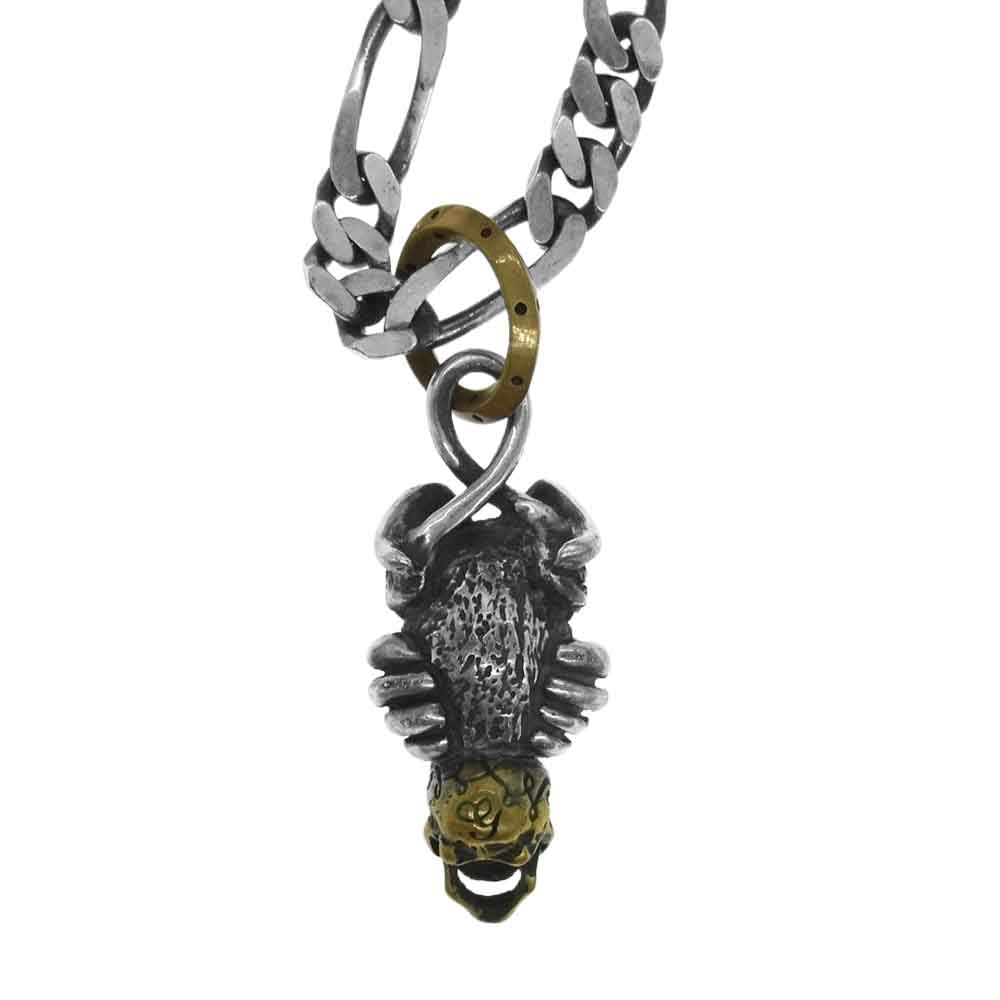 ガルシア OWL & SUGAR SKULL オウル シュガースカル フィガロチェーン ネックレス シルバー系【中古】