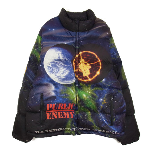 Supreme シュプリーム 18SS × UNDERCOVER アンダーカバー Public Enemy Puffy Jacket パブリックエネミー パフィー ダウン ジャケット ブラック系 XL【中古】