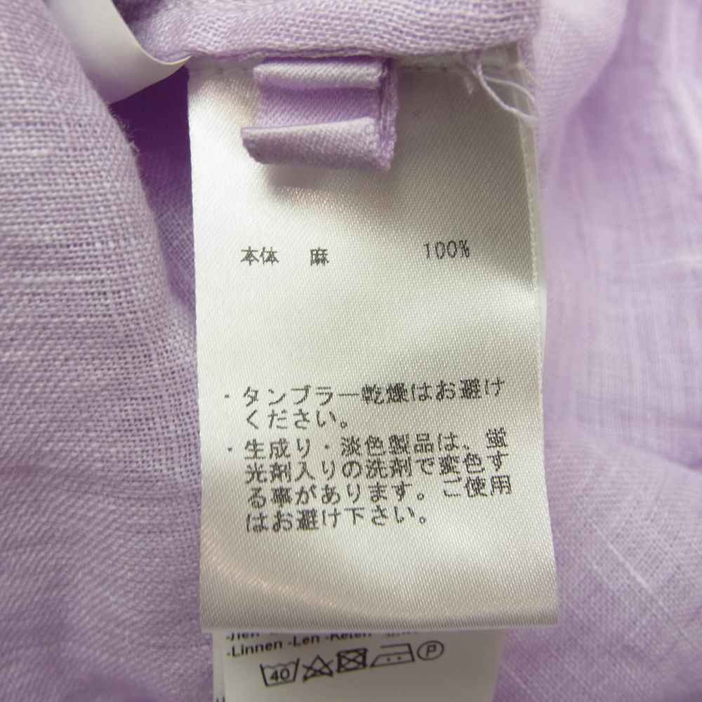 120％リノ 国内正規品 オーバーサイズ ドルマンスリーブ ブラウス シャツワンピース パープル系 S【美品】【中古】