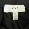 HYKE ハイク 21SS 212-15149 Long Shirt ギャザー スタンドカラー 比翼 ロング シャツ ブラック系 1【美品】【中古】