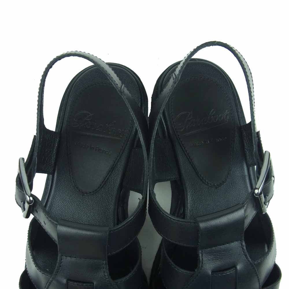 Paraboot パラブーツ 84181 21H IBERIS イベリス レザー グルカ サンダル ブラック系 3.5【極上美品】【中古】