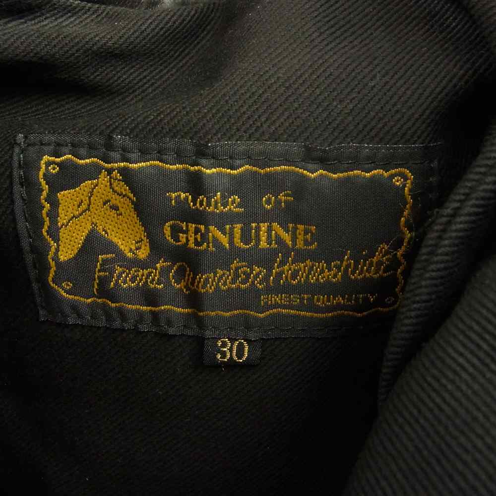 AERO LEATHER エアロレザー ホースハイド レザー ファイブポケット パンツ ブラック系 30【極上美品】【中古】