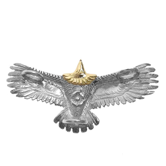ARIZONA FREEDOM アリゾナフリーダム 金縄ターコイズ 頭金 小イーグル シルバー系 ゴールド系【中古】