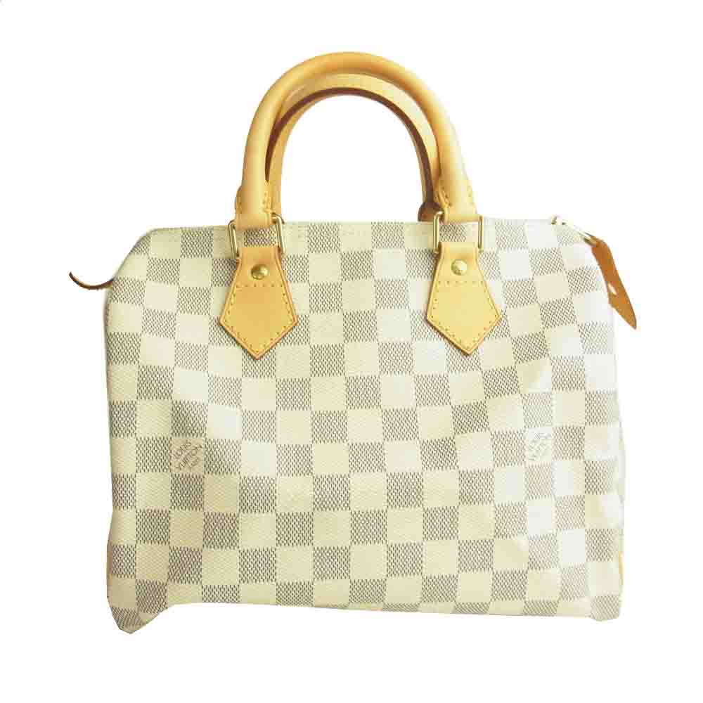 LOUIS VUITTON ルイ・ヴィトン N41534 ダミエ アズール スピーディ 25 ボストン ハンド バッグ グレー系 ホワイト系【中古】