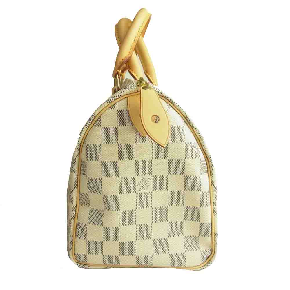 LOUIS VUITTON ルイ・ヴィトン N41534 ダミエ アズール スピーディ 25 ボストン ハンド バッグ グレー系 ホワイト系【中古】