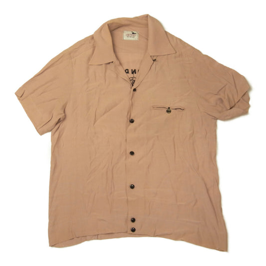 GANGSTERVILLE ギャングスタービル GSV-15-SS-19 Blondes S/S Shirts ブロンズ オープンカラー シャツ ピンクベージュ系 S【中古】