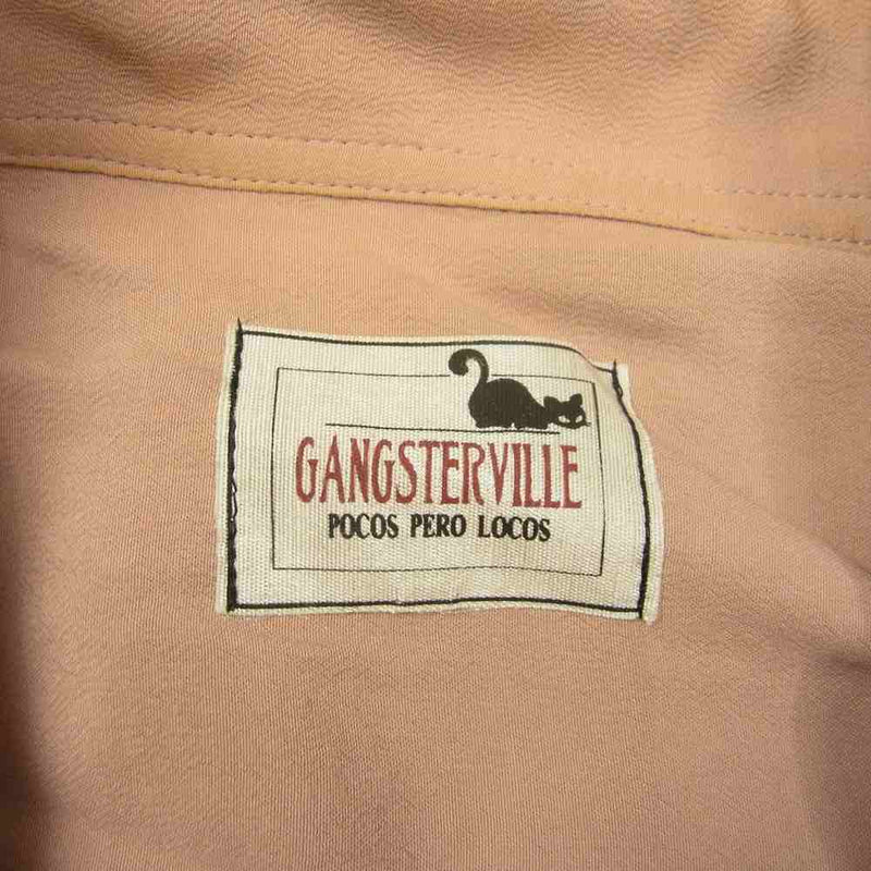 GANGSTERVILLE ギャングスタービル GSV-15-SS-19 Blondes S/S Shirts ブロンズ オープンカラー シャツ ピンクベージュ系 S【中古】