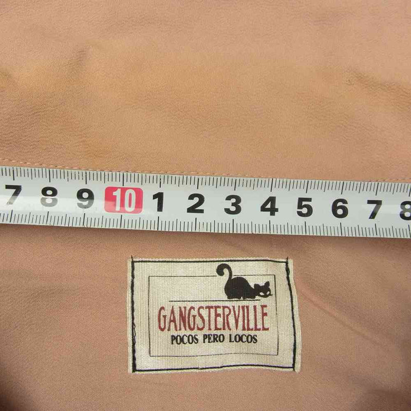 GANGSTERVILLE ギャングスタービル GSV-15-SS-19 Blondes S/S Shirts ブロンズ オープンカラー シャツ ピンクベージュ系 S【中古】