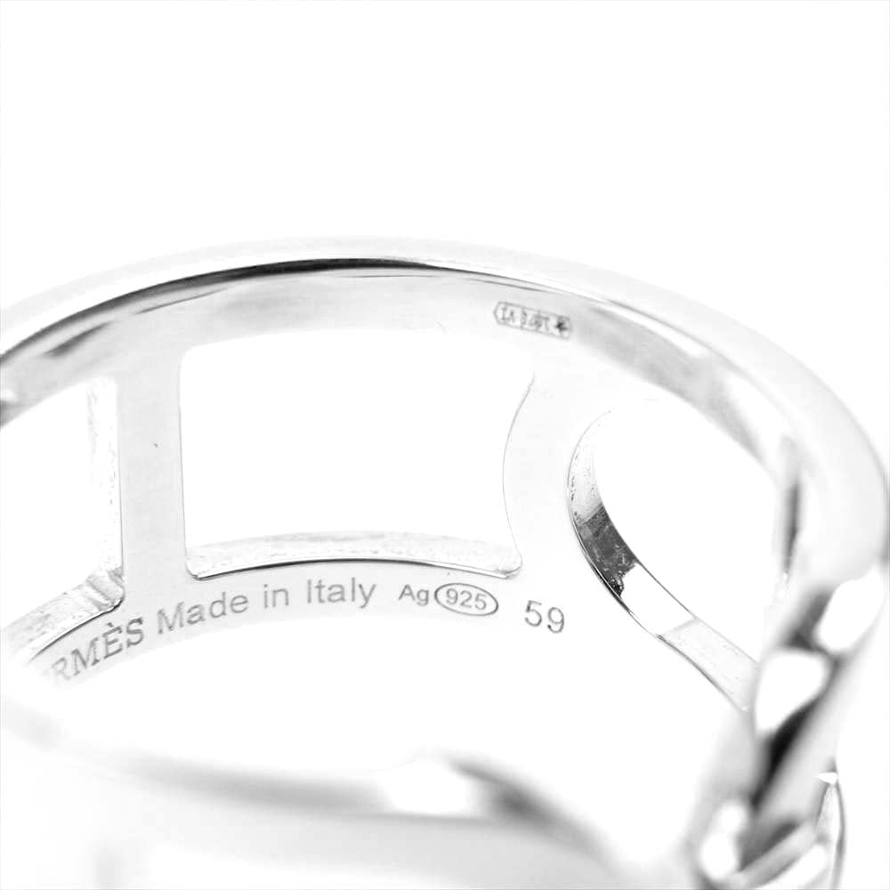 HERMES エルメス 21S114287 エヴァー シェーヌダンクル リング MM シルバー系 19号【中古】