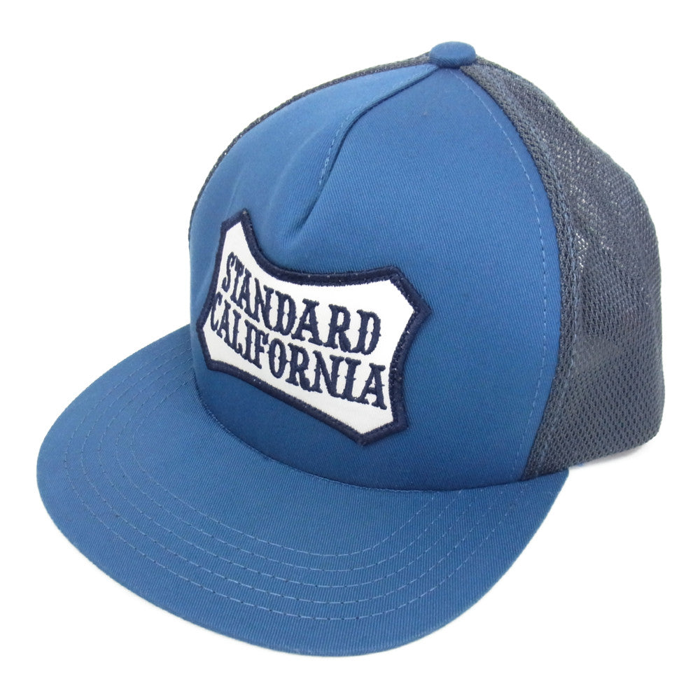STANDARD CALIFORNIA スタンダードカリフォルニア ロゴワッペン メッシュキャップ ブルー系【中古】