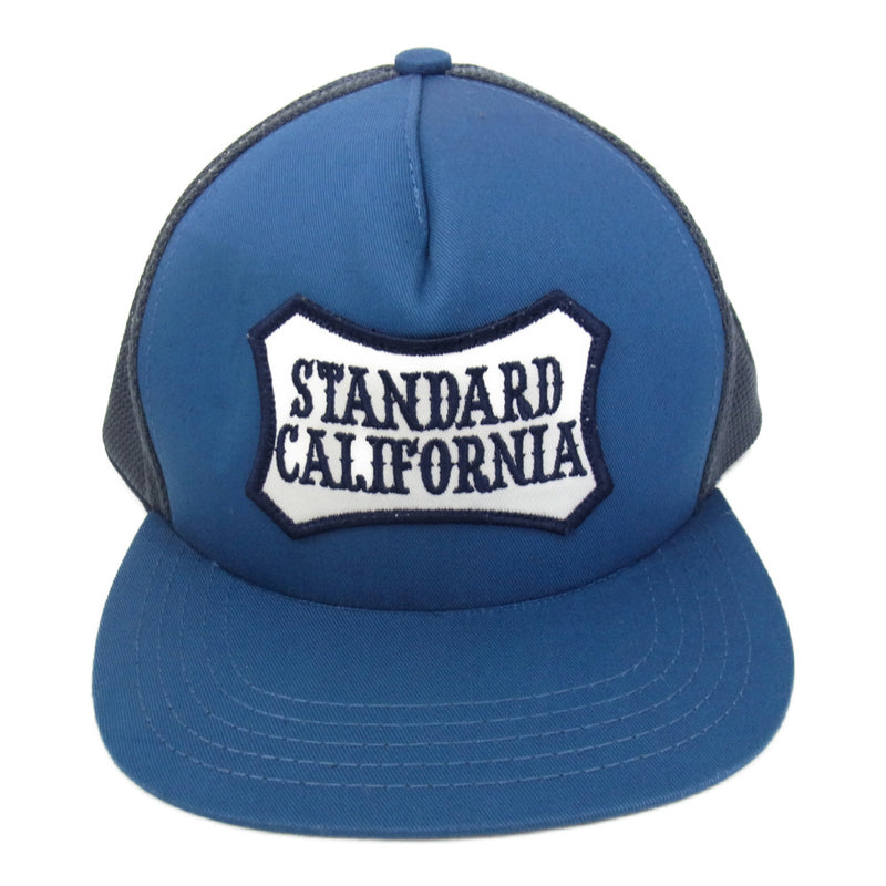 STANDARD CALIFORNIA スタンダードカリフォルニア ロゴワッペン メッシュキャップ ブルー系【中古】