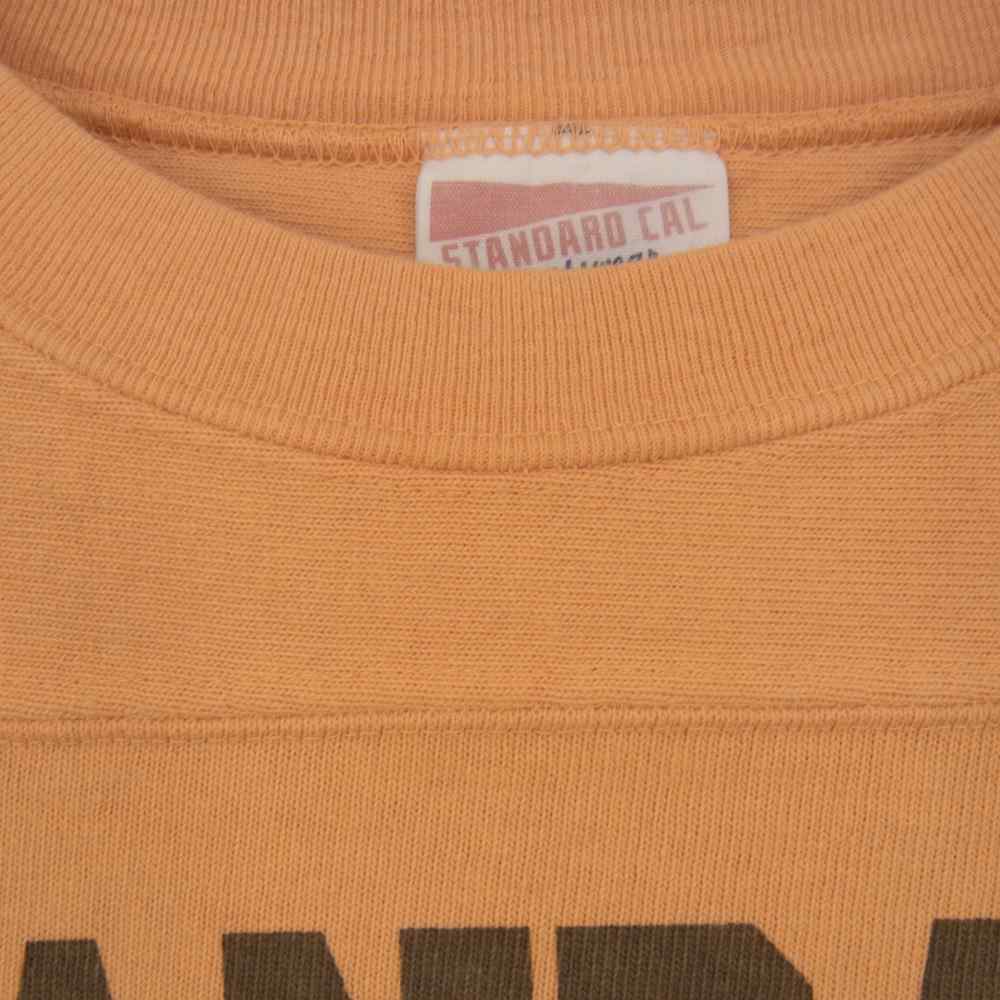 STANDARD CALIFORNIA スタンダードカリフォルニア SD Heavyweight Football Long Sleeve T Official Store Limited ウォッシュ加工 フットボール 長袖 Tシャツ オレンジ系 M【中古】