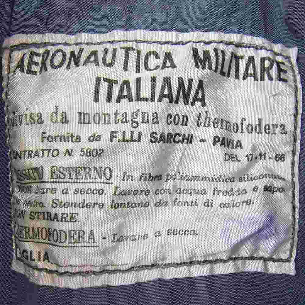 イタリア空軍 航空防衛省 ウール 襟ボア ライナー ナイロン ジャケット  ネイビー系 サイズ表記無【中古】