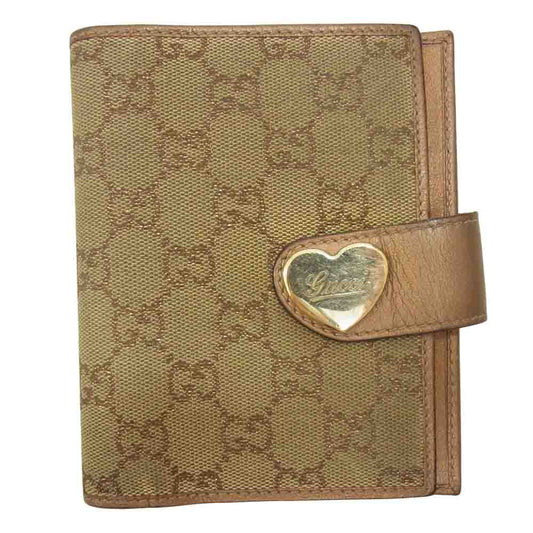 GUCCI グッチ 245946 GG キャンバス 手帳 カバー ブラウン系【中古】