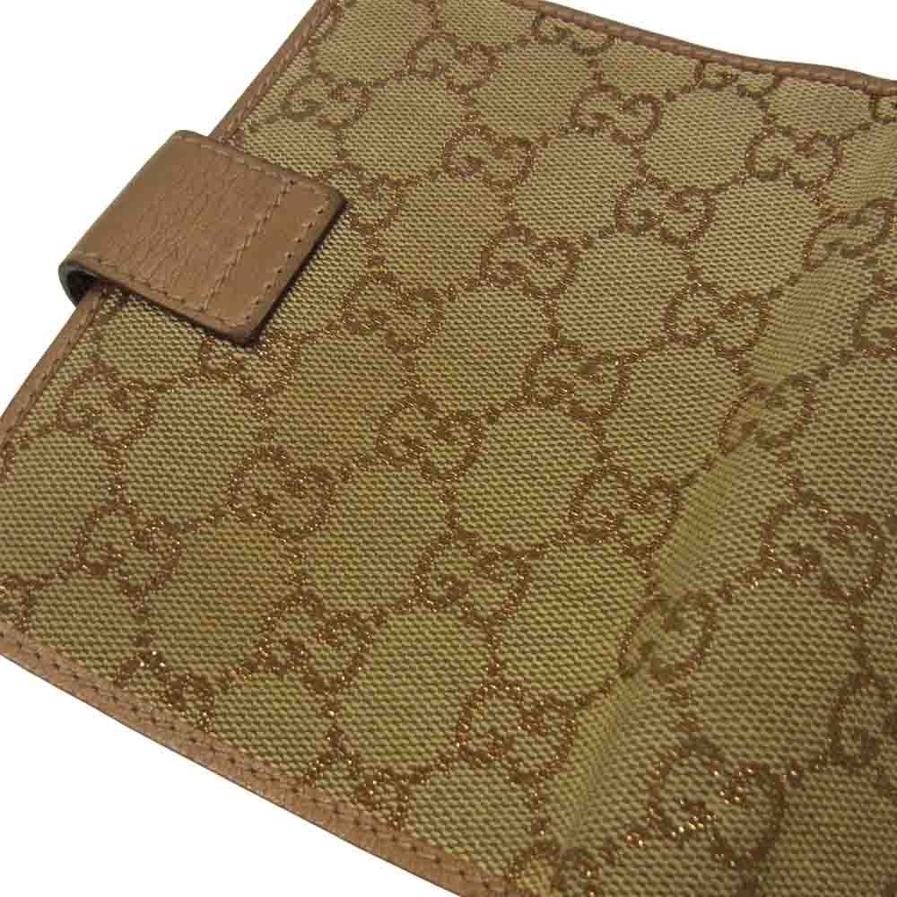 GUCCI グッチ 245946 GG キャンバス 手帳 カバー ブラウン系【中古】