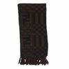 FENDI フェンディ ズッカ柄 ウールマフラー  ブラウン系【中古】