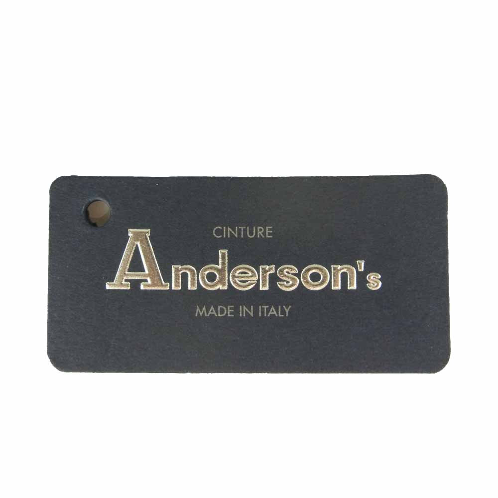アンダーソンズ イタリア製 スエード レザー メッシュ ベルト 90【中古】