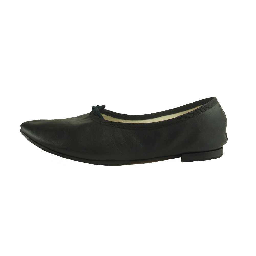 repetto レペット レザー バレエシューズ フラット パンプス ブラック系 37【中古】