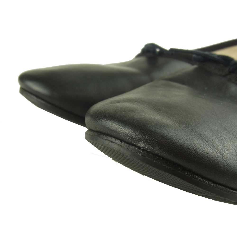 repetto レペット レザー バレエシューズ フラット パンプス ブラック系 37【中古】