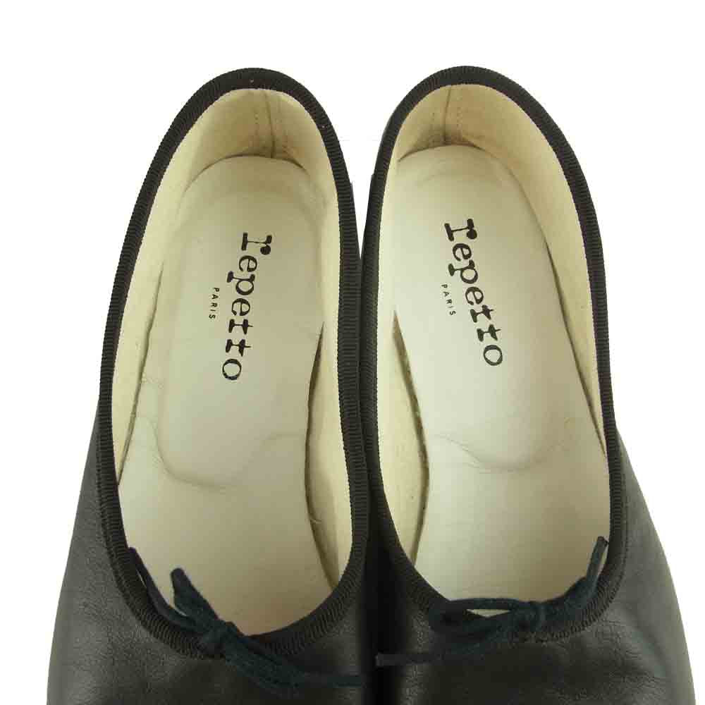 repetto レペット レザー バレエシューズ フラット パンプス ブラック系 37【中古】