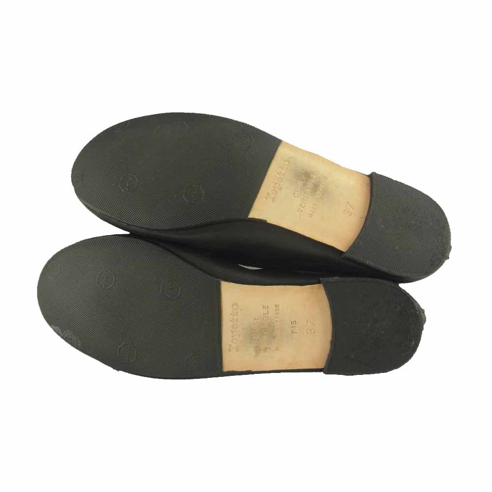 repetto レペット レザー バレエシューズ フラット パンプス ブラック系 37【中古】