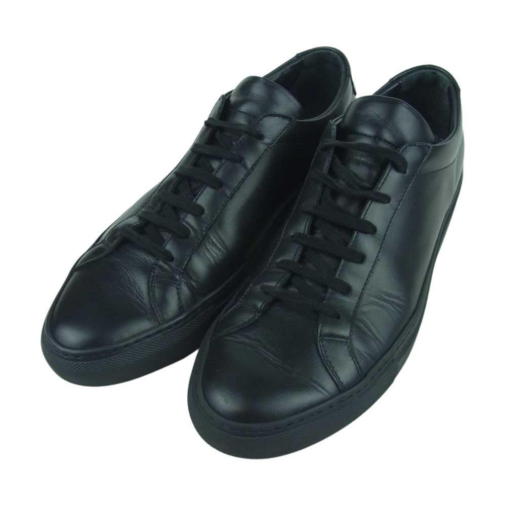 COMMON PROJECTS コモンプロジェクツ Achilles アキレス レザー ローカット スニーカー シューズ ブラック系 41【中古】