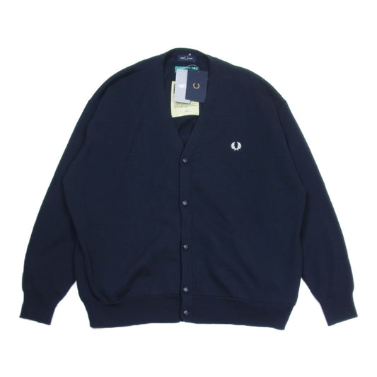 FRED PERRY フレッドペリー 22SS SSZ BEAMS FZ3248 L/TEACHER C/G オーバーサイズ カーディガン ネイビー系 L【新古品】【未使用】【中古】