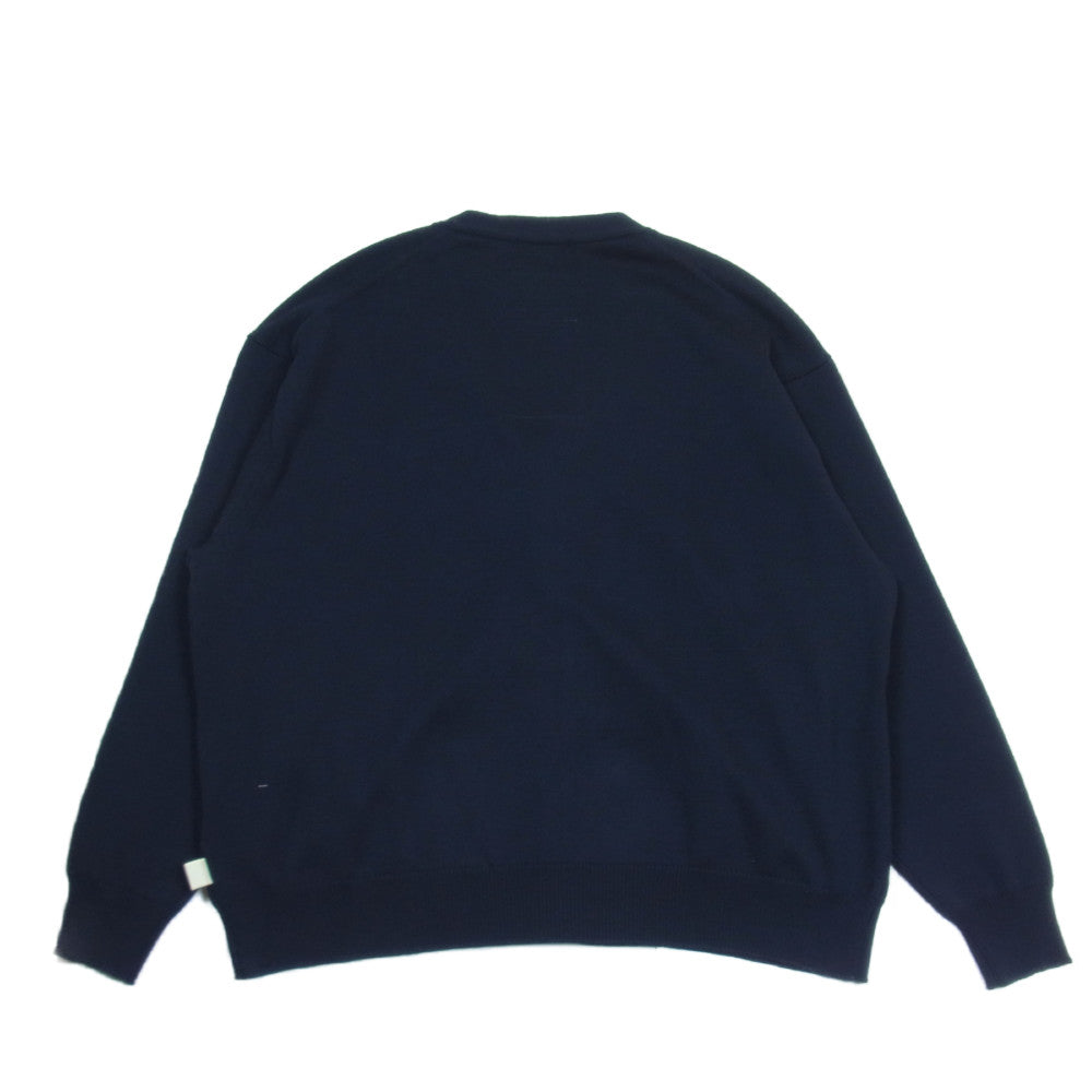 FRED PERRY フレッドペリー 22SS SSZ BEAMS FZ3248 L/TEACHER C/G オーバーサイズ カーディガン ネイビー系 L【新古品】【未使用】【中古】