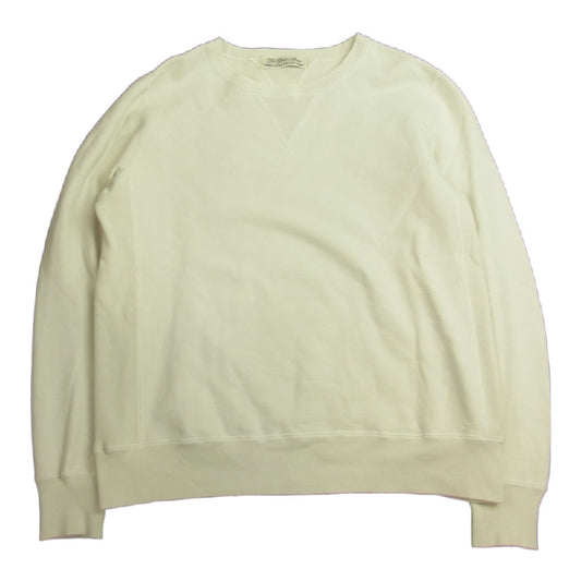 REMI RELIEF レミレリーフ BEAMS ビームス 別注 ヴィンテージ加工 クルーネック スウェット ホワイト系 L【中古】