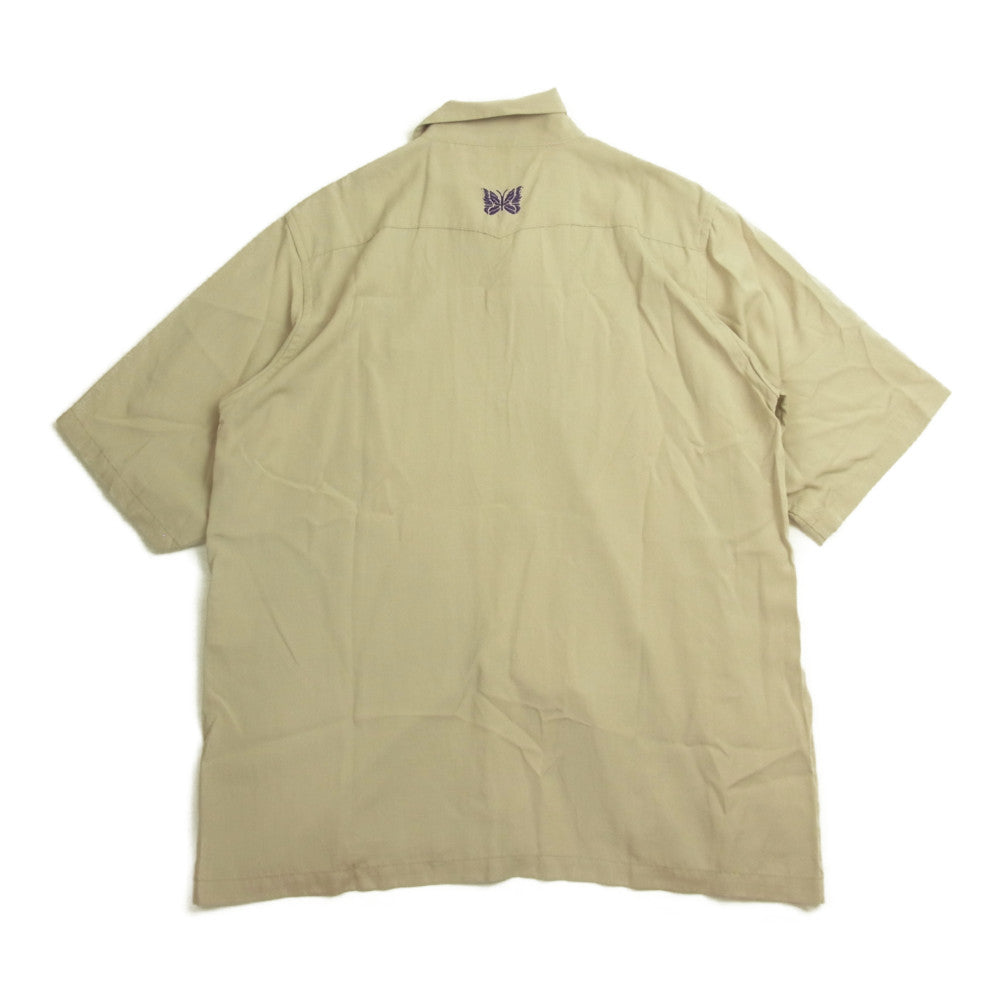 Needles ニードルス KP186 22SS S/S COWBOY ONE UP SHIRT カウボーイ ワンナップ 半袖 オープンカラーシャツ グレー系 S【中古】