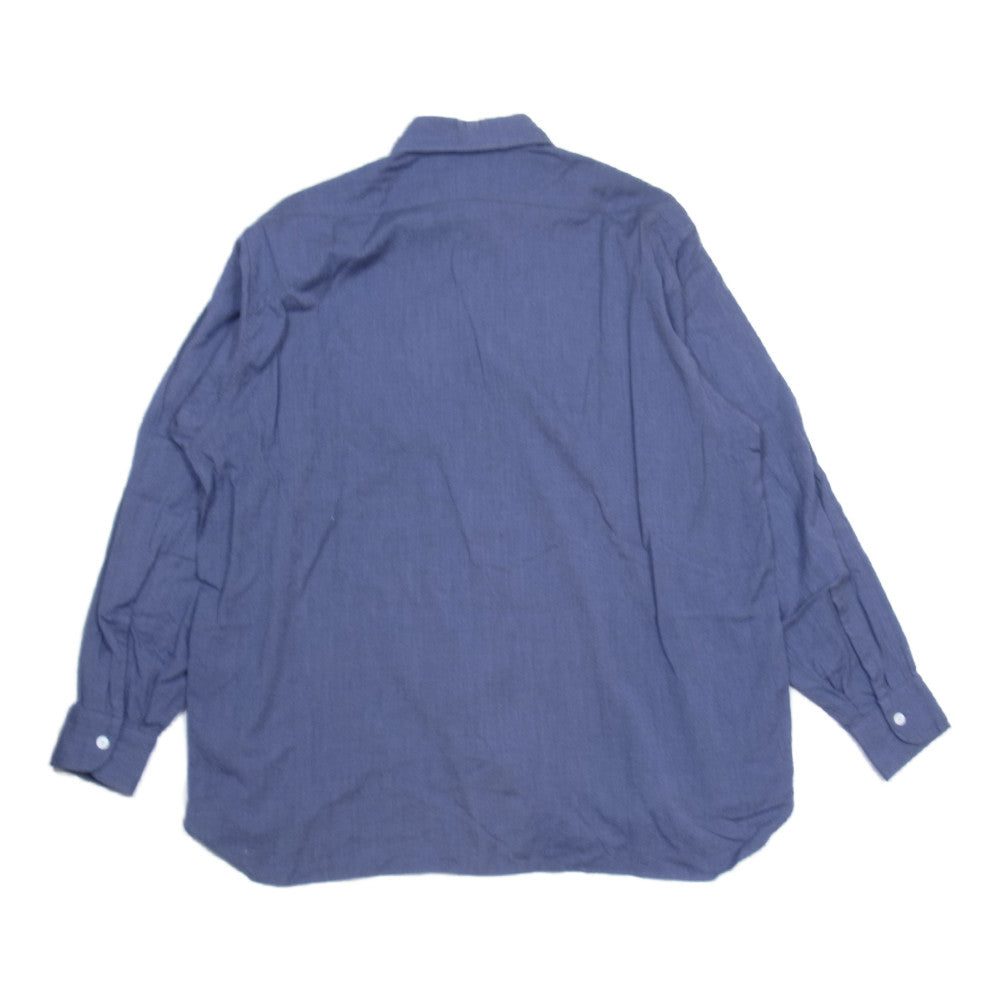 COMOLI コモリ 21AW U03-02005 ヨリ杢 ワーク シャツ ネイビー系 1