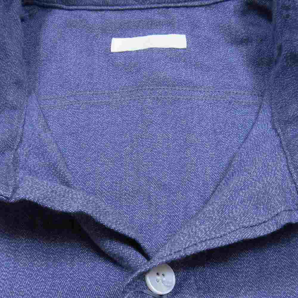 COMOLI コモリ 21AW U03-02005 ヨリ杢 ワーク シャツ ネイビー系 1