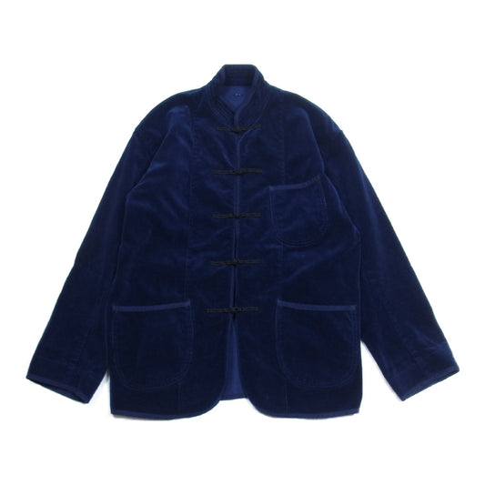 PORTER CLASSIC ポータークラシック 21AW CORDUROY CHINESE JACKET コーデュロイ チャイニーズ チャイナ ジャケット ネイビー系 M【中古】