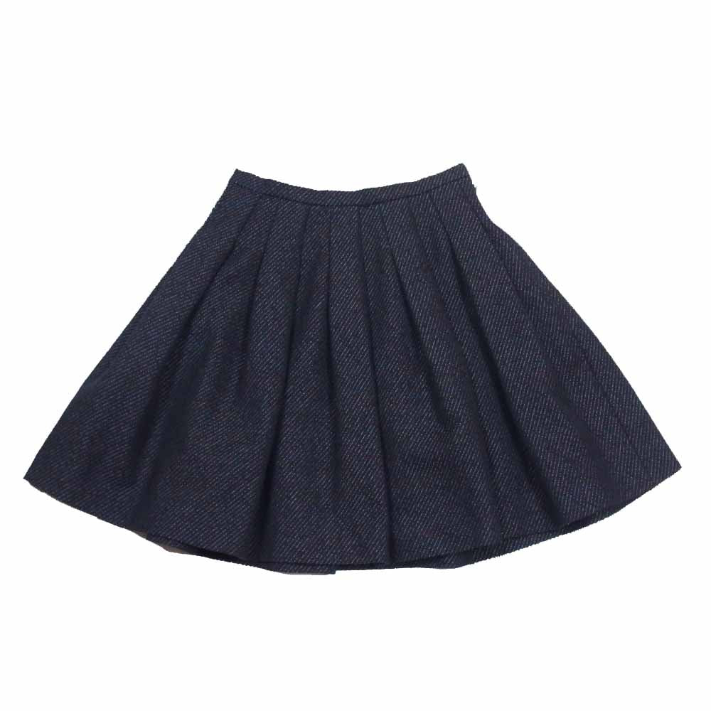 Christian Dior クリスチャンディオール ウール プリーツスカート ブラック系 36【中古】