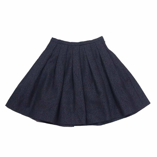 Christian Dior クリスチャンディオール ウール プリーツスカート ブラック系 36【中古】