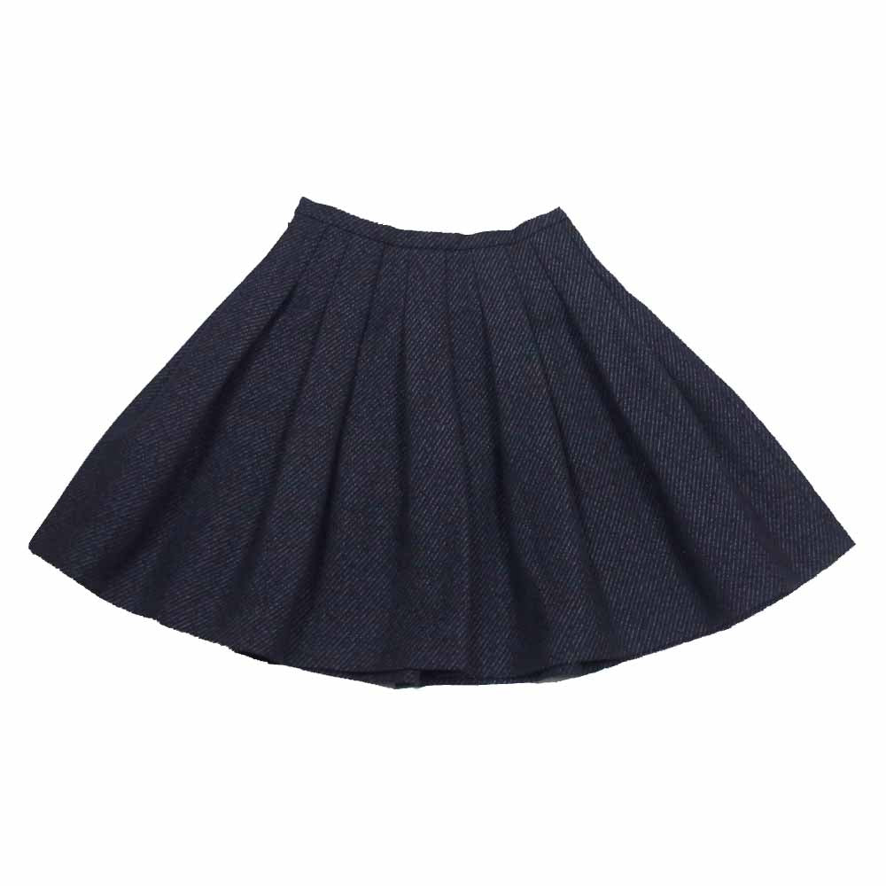 Christian Dior クリスチャンディオール ウール プリーツスカート ブラック系 36【中古】