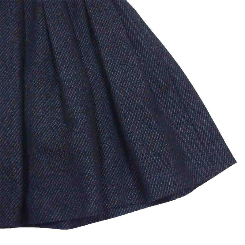 Christian Dior クリスチャンディオール ウール プリーツスカート ブラック系 36【中古】