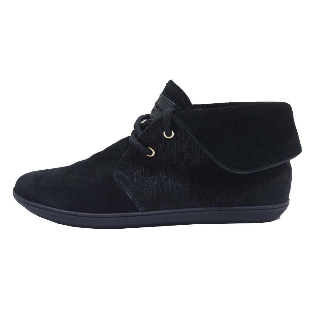 LOUIS VUITTON ルイ・ヴィトン モノグラム スエード ハイカット シューズ ブラック系 37【中古】