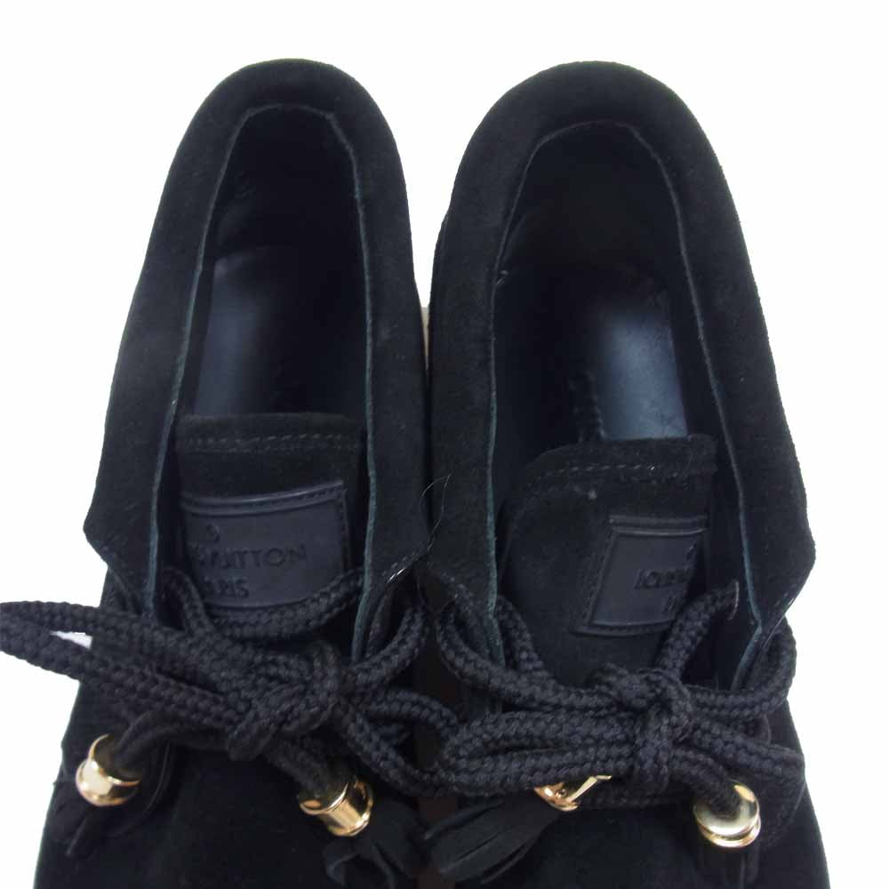 LOUIS VUITTON ルイ・ヴィトン モノグラム スエード ハイカット シューズ ブラック系 37【中古】