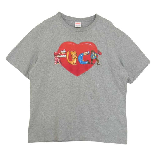 Supreme シュプリーム 17AW Heart Fuck Tee  ハート ファック 半袖 Tシャツ グレー系 M【中古】