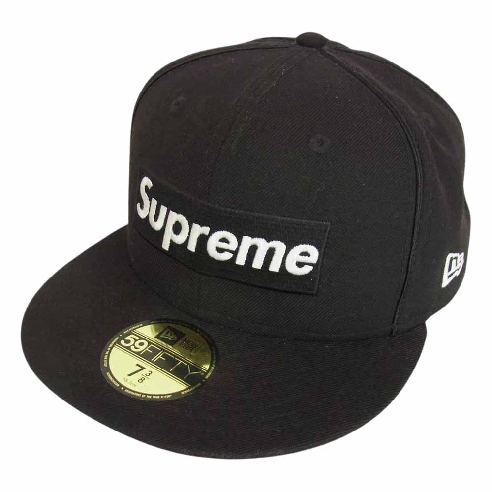 Supreme シュプリーム 17SS × NEW ERA Piping Box Logo ニューエラ パイピング ボックス ロゴ  ベースボール キャップ ブラック ブラック系 7 3/8【中古】