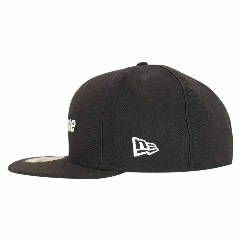 Supreme シュプリーム 17SS × NEW ERA Piping Box Logo ニューエラ パイピング ボックス ロゴ  ベースボール キャップ ブラック ブラック系 7 3/8【中古】
