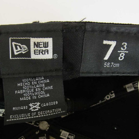 Supreme シュプリーム 17SS × NEW ERA Piping Box Logo ニューエラ パイピング ボックス ロゴ  ベースボール キャップ ブラック ブラック系 7 3/8【中古】