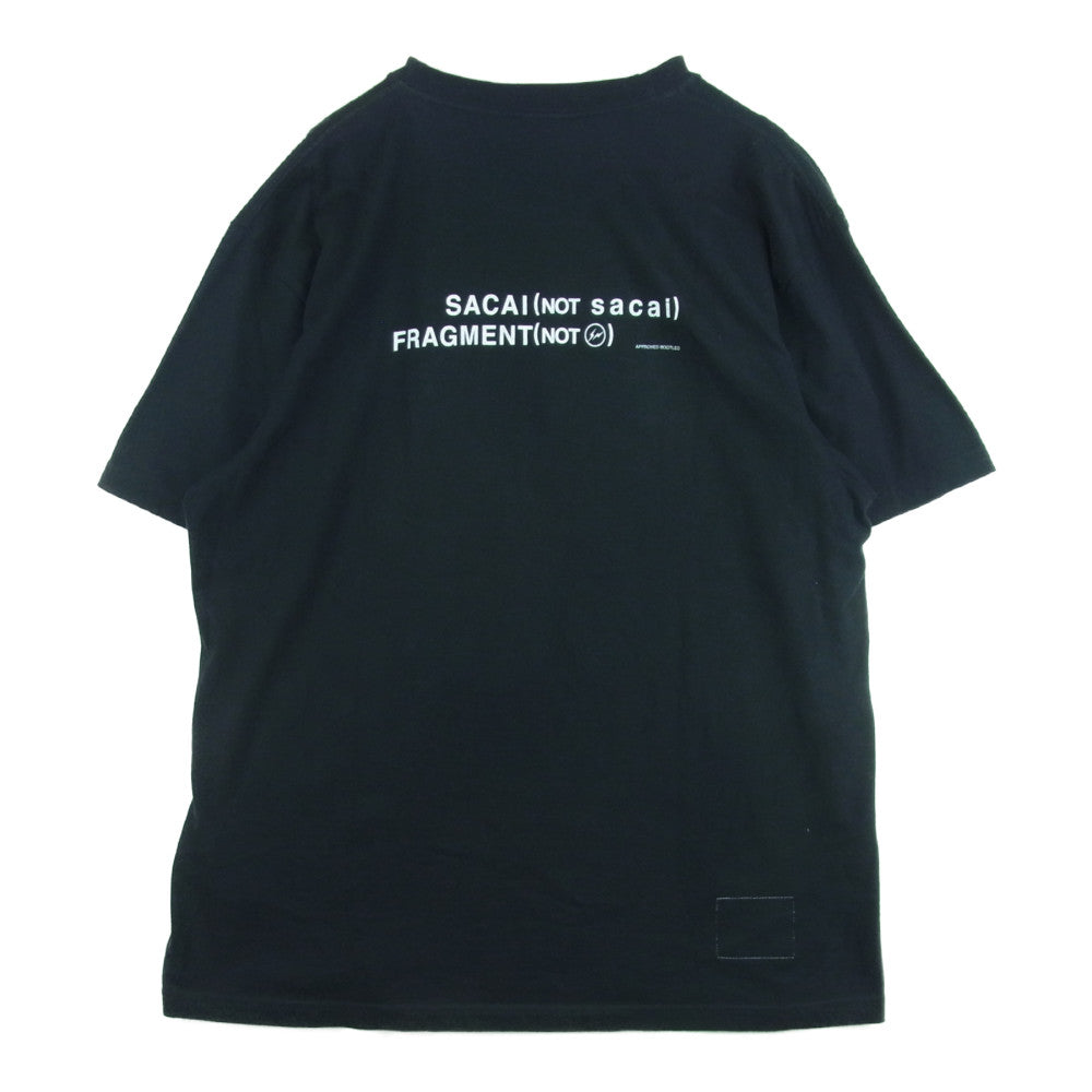 Sacai サカイ 17AW 17-01683M Fragment Design フラグメント デザイン 19:06 半袖 Tシャツ ブラック系 4【中古】